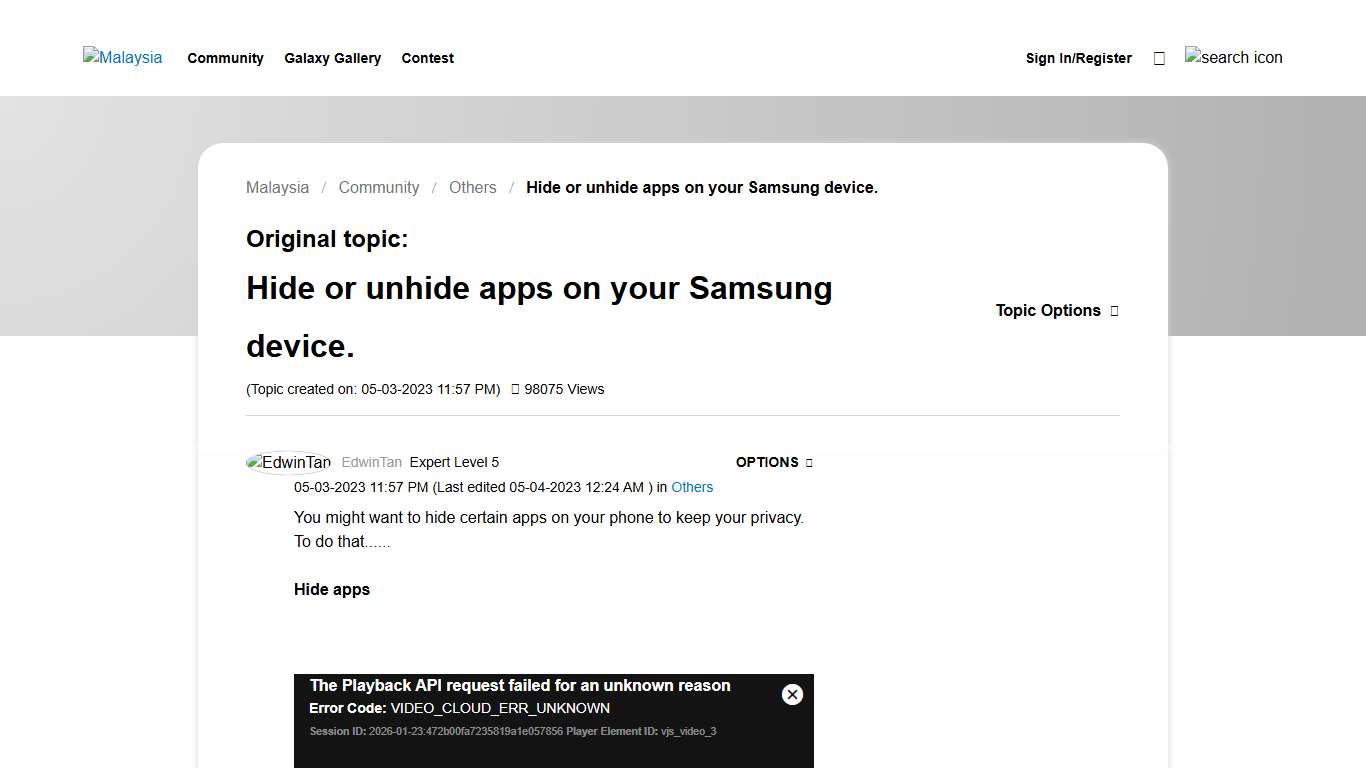 Hide or unhide apps on your Samsung device. - Samsung Members